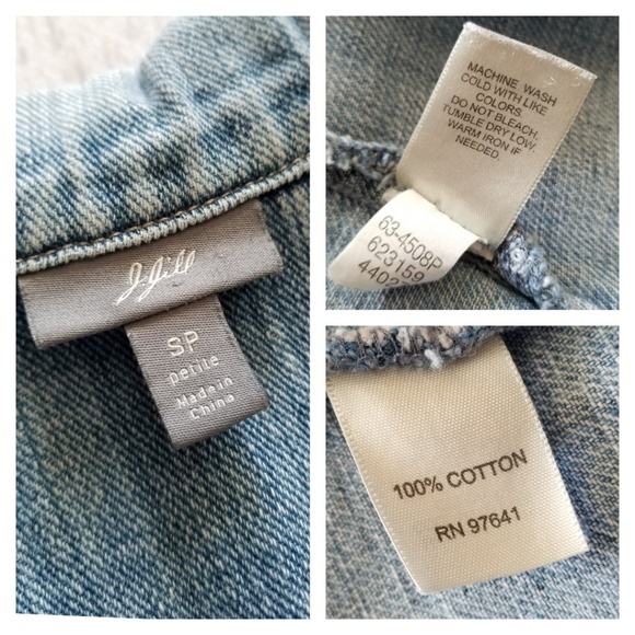 J. Jill Ruffle Trim Denim Jacket - Picture 8 of 8